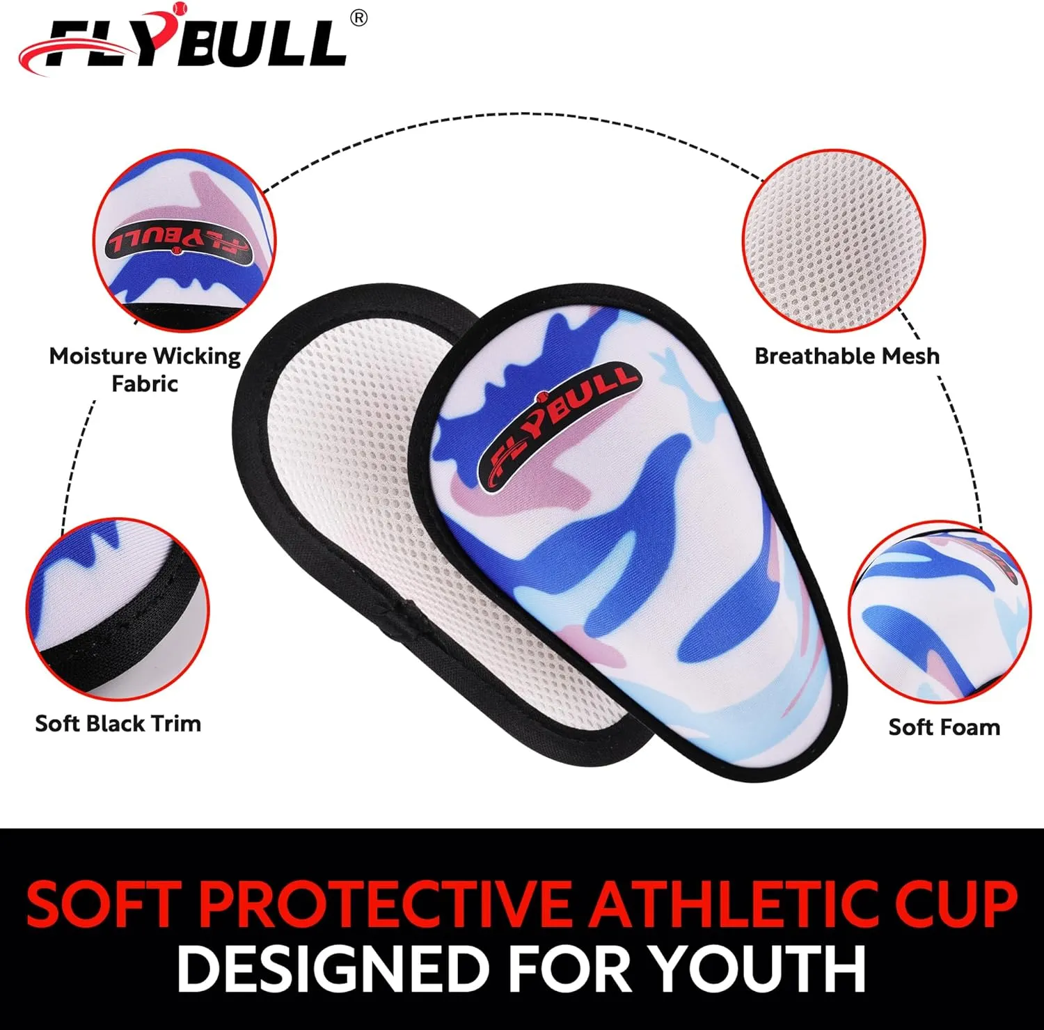 2-Pack Boys Cup Underwear Youth Boxer Briefs with 1 Soft Protective Athletic Cup for Baseball, Football, Lacrosse
