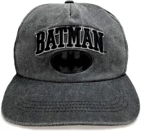 Batman Hip Hop Collegiate Text Cap, Grey, One Size