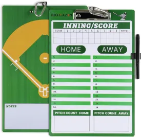 Coaches Clipboard,Double-Sided Dry Erase Coach Clipboards,Baseball,Soccer,Football,Basketball,Volleyball,Hockey Coaching Board,Lineup Board with Marker for Coaches Gift
