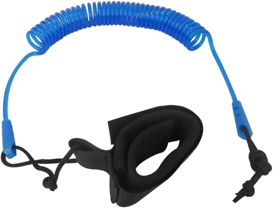 Coiled SUP Leash 10 FT Surfboard Leash Sup Leg Rope Strap Stand Up Paddleboard Leash Suitable for Stand Up Paddling, Surfing and Kayaking - Blue