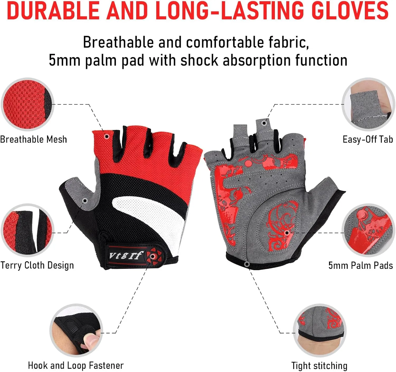 Cycling Gloves for Men and Women, Bike and MTB Gloves with Fingerless Options