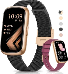 Fitness Tracker, 24/7 Heart Rate Monitor Watch, 1.47" Fitness Watches for Women with 24 Sport Modes, Androdi Smart Watches for Women/Men, IP68 Step Tracker, Pedometer, Gift
