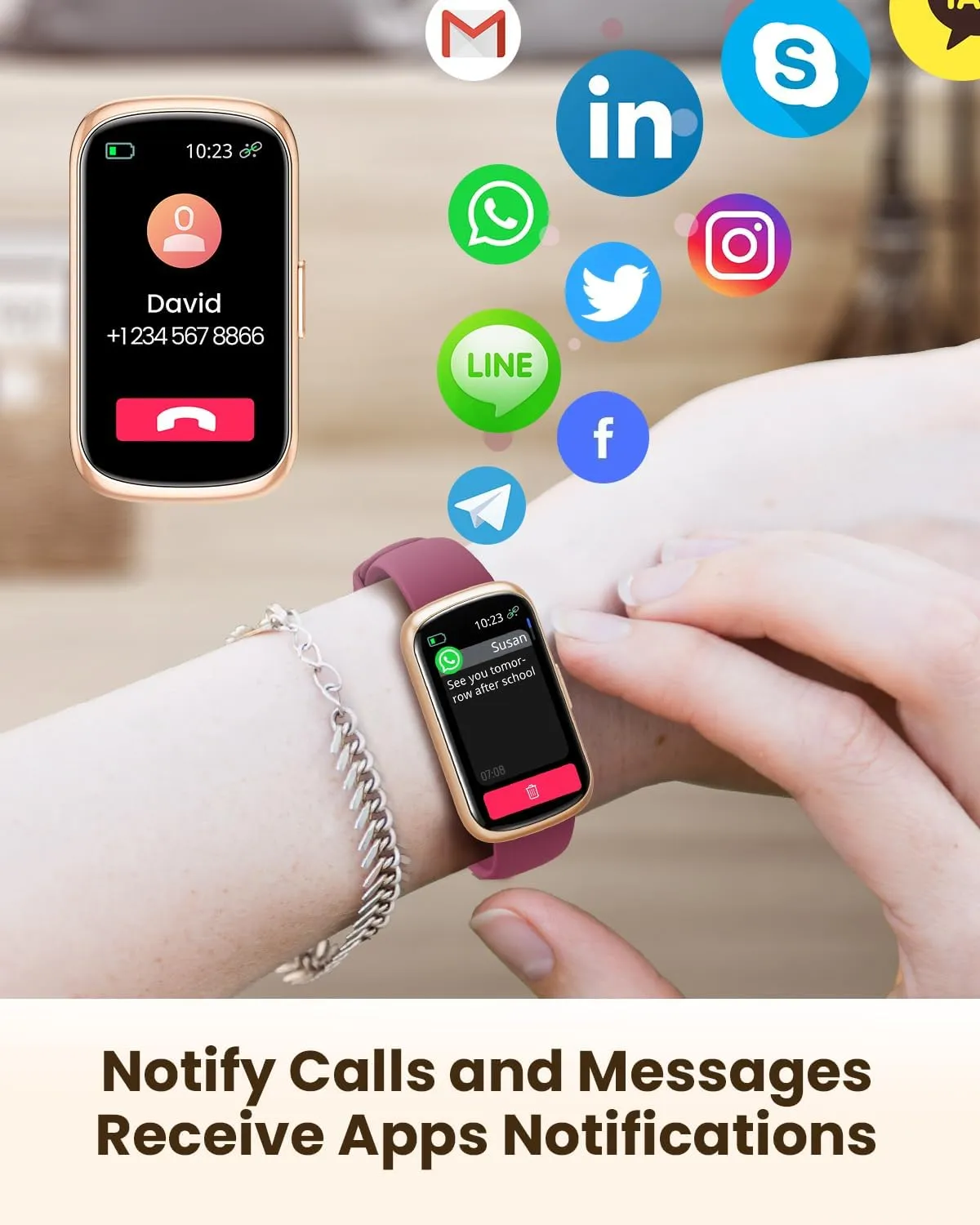 Fitness Tracker, 24/7 Heart Rate Monitor Watch, 1.47" Fitness Watches for Women with 24 Sport Modes, Androdi Smart Watches for Women/Men, IP68 Step Tracker, Pedometer, Gift