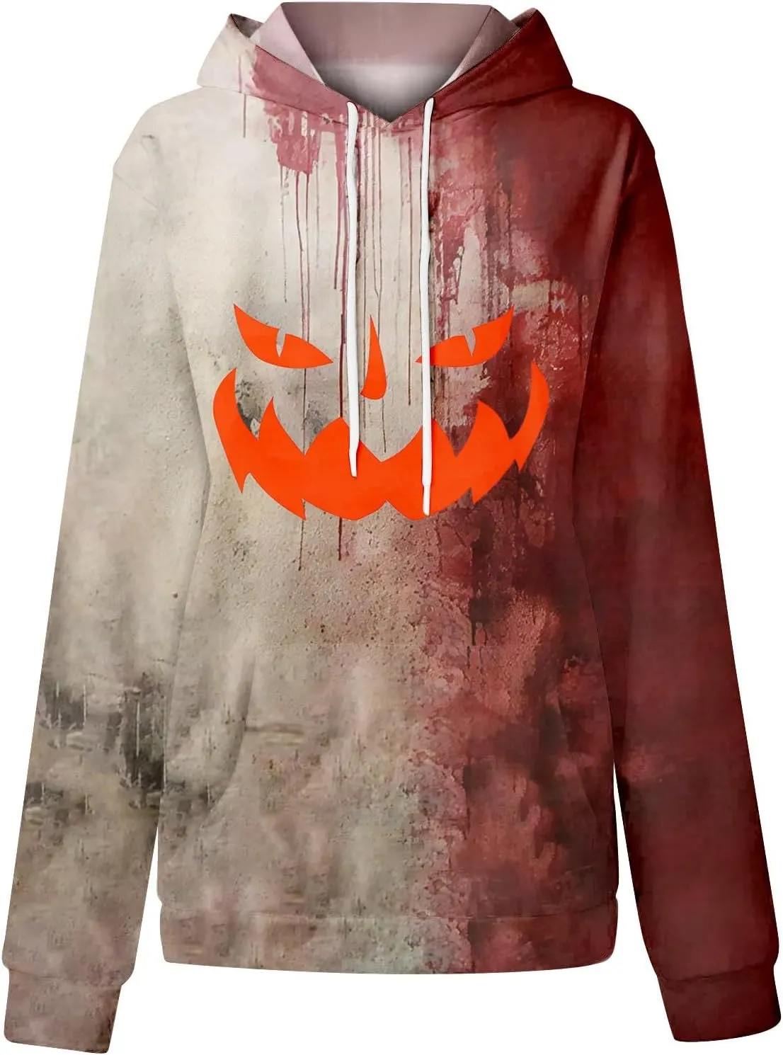 GOFULY Pumpkin Sweatshirt For Women Fall Y2K Hoodies Halloween Pumpkin Face Graphic Winter Sweatshirt Long Sleeve Pullover