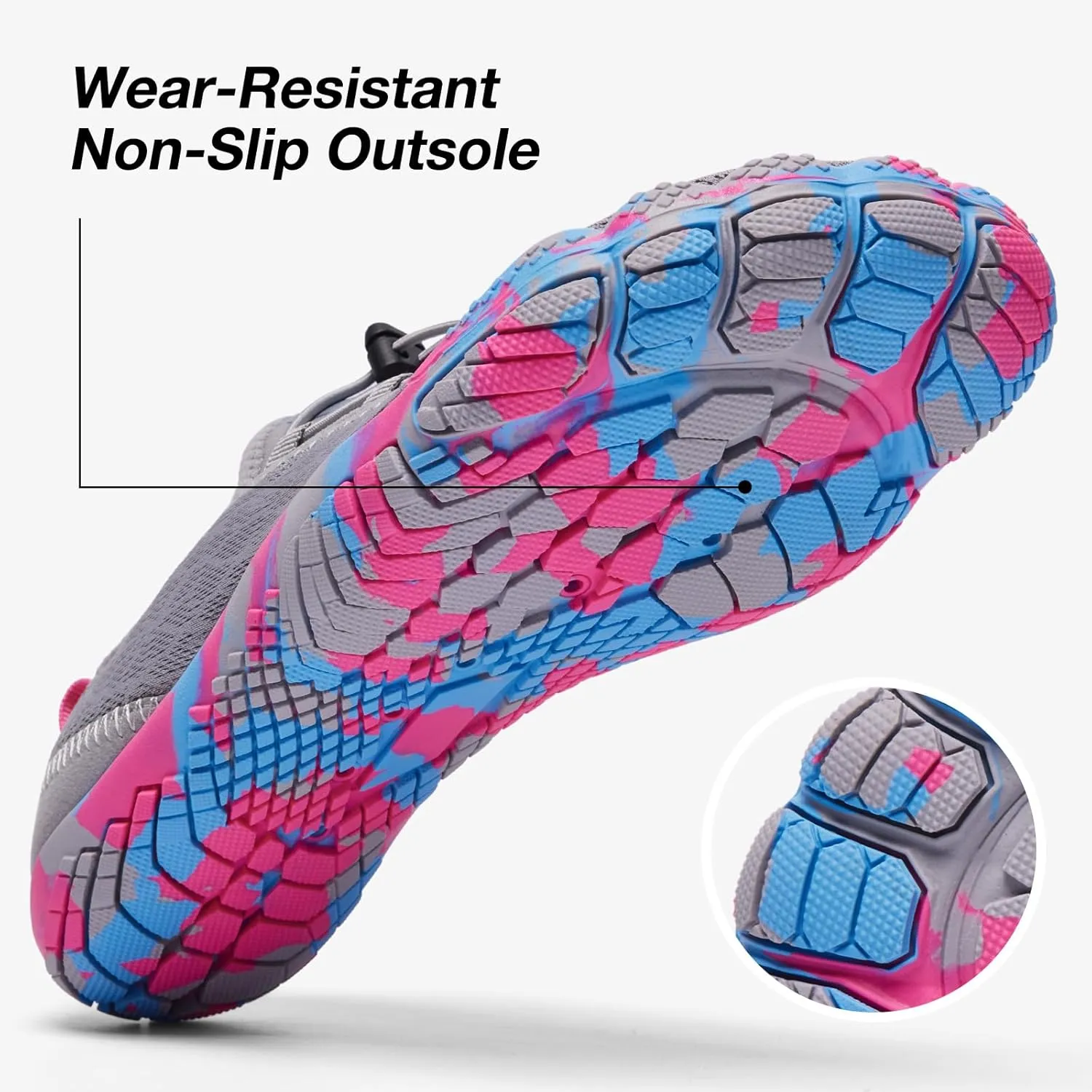 HIITAVE Beach Shoes Women Aqua Shoes Wide Toe Box Water Shoes