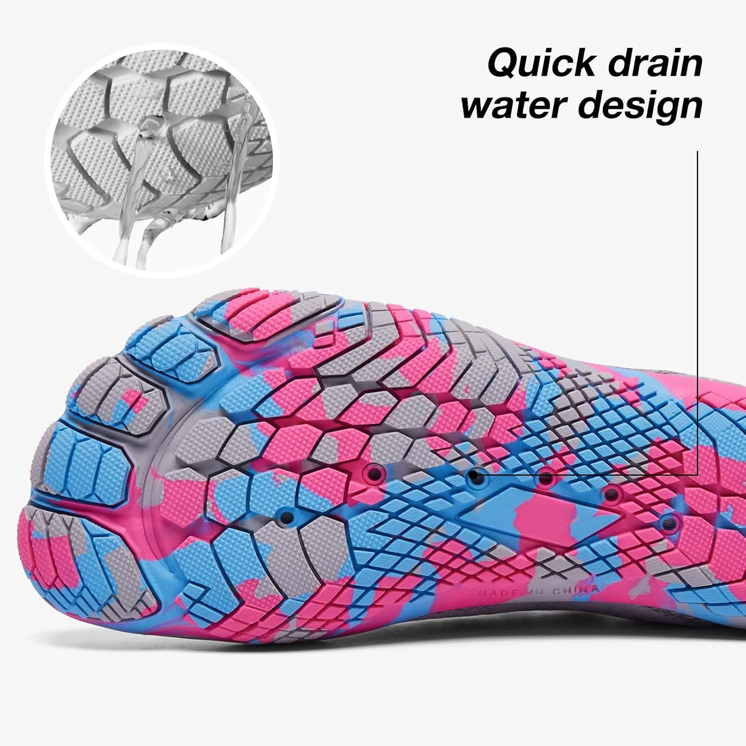 HIITAVE Beach Shoes Women Aqua Shoes Wide Toe Box Water Shoes