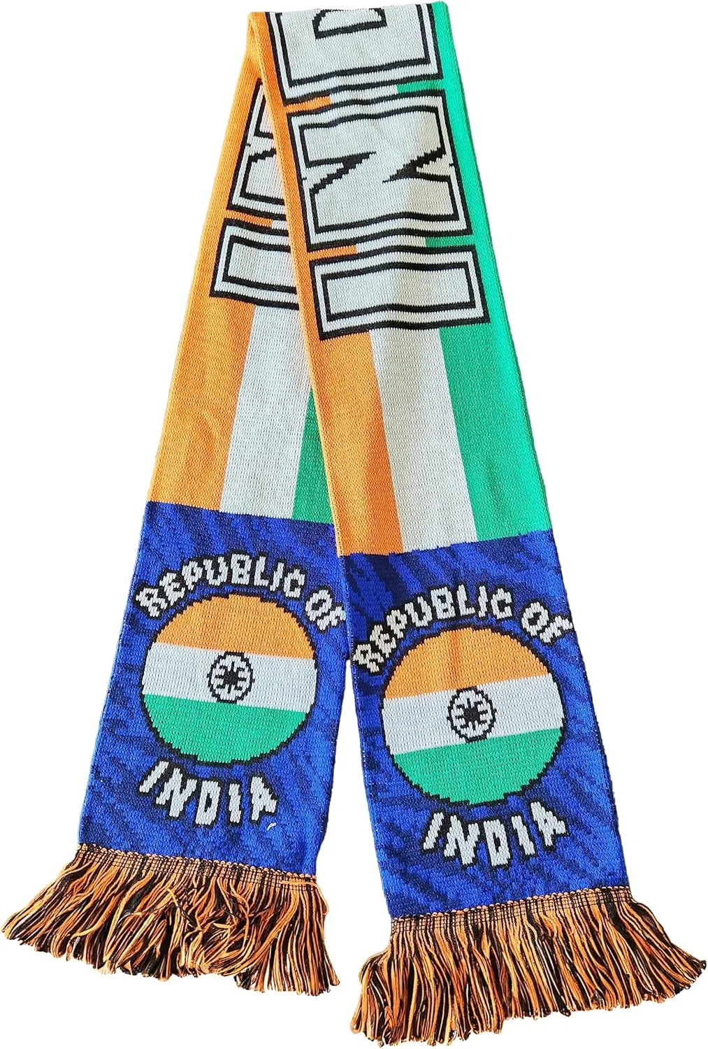 India Scarf | India Cricket Fan Scarf | Premium Acrylic Knit