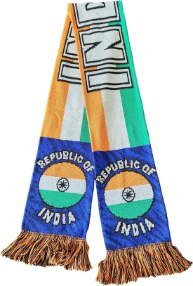 India Scarf | India Cricket Fan Scarf | Premium Acrylic Knit