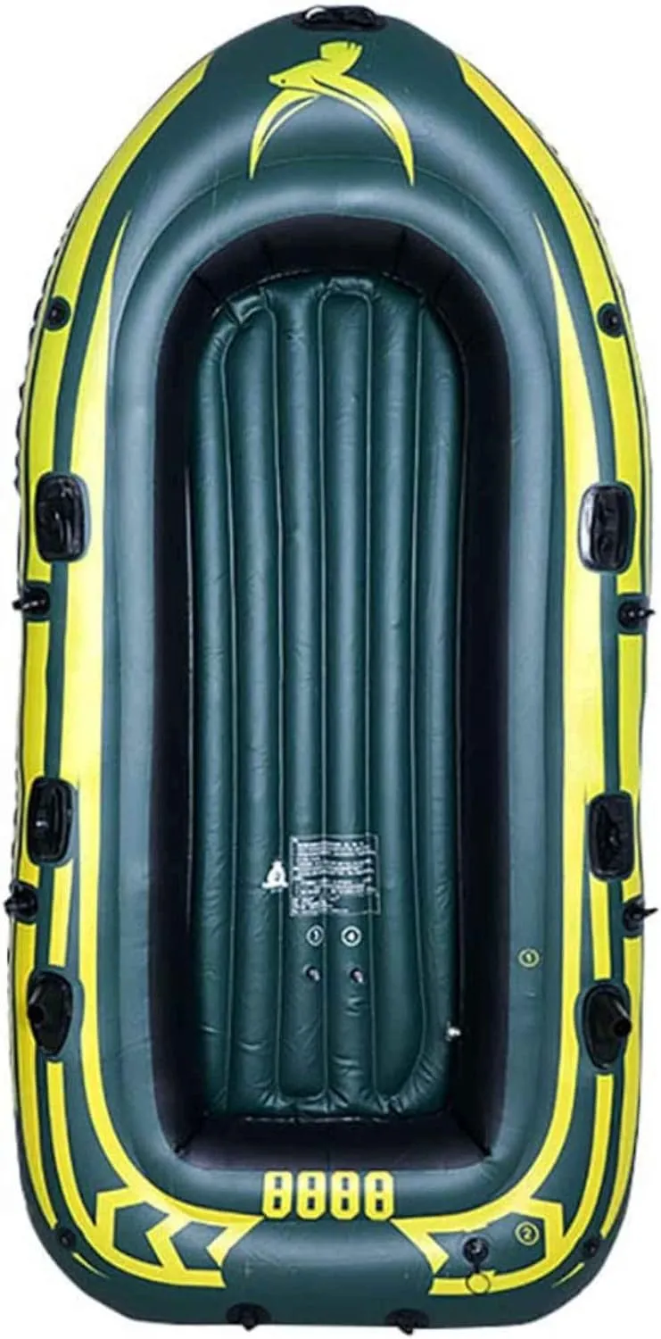 Inflatable Kayak, Foldable Inflatable Boat for 2 People, Unisex, with Paddle and Air Pump, Rafting Fishing Dinghy,001