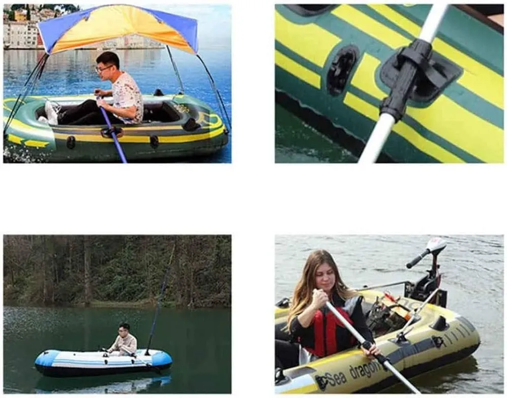 Inflatable Kayak, Foldable Inflatable Boat for 2 People, Unisex, with Paddle and Air Pump, Rafting Fishing Dinghy,001