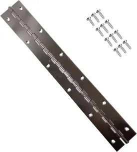 Marine Grade Stainless Steel 14" X 2" High Polished Surface Boat Piano Hinge Continuous Hinge Door Hinge with Screw Deck & Cabin Hardware
