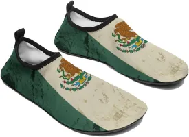 Mexico Flag Mexican Man Woman Water Shoes Quick Dry Barefoot Shoe Beach Surfing Swim Pool Yoga Sock