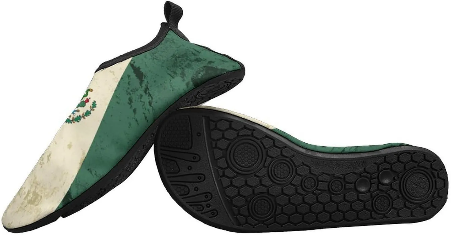 Mexico Flag Mexican Man Woman Water Shoes Quick Dry Barefoot Shoe Beach Surfing Swim Pool Yoga Sock