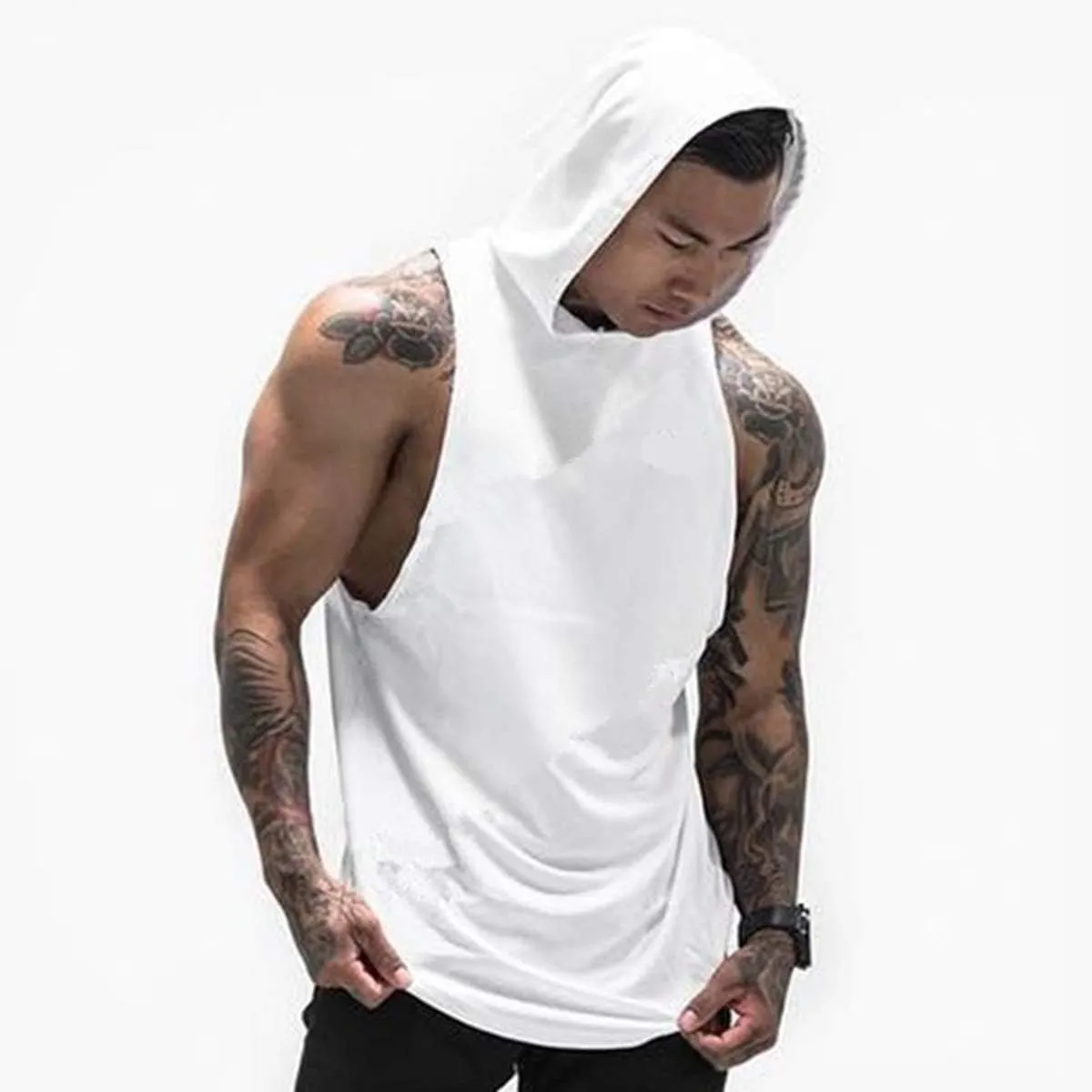 Muscle Killer 1 or 3 Pack Men's Workout Hooded Tank Tops Bodybuilding Muscle Cut Off T Shirt Sleeveless Gym Hoodies