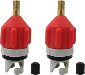New Version 2x Inflatable Stand Up Paddleboard (SUP) Pump Adapter -Universal Standard Schrader Adapter Pumping Head Connector Converter for Inflating Boat, Kayak, Surfboard, Bed, Orange