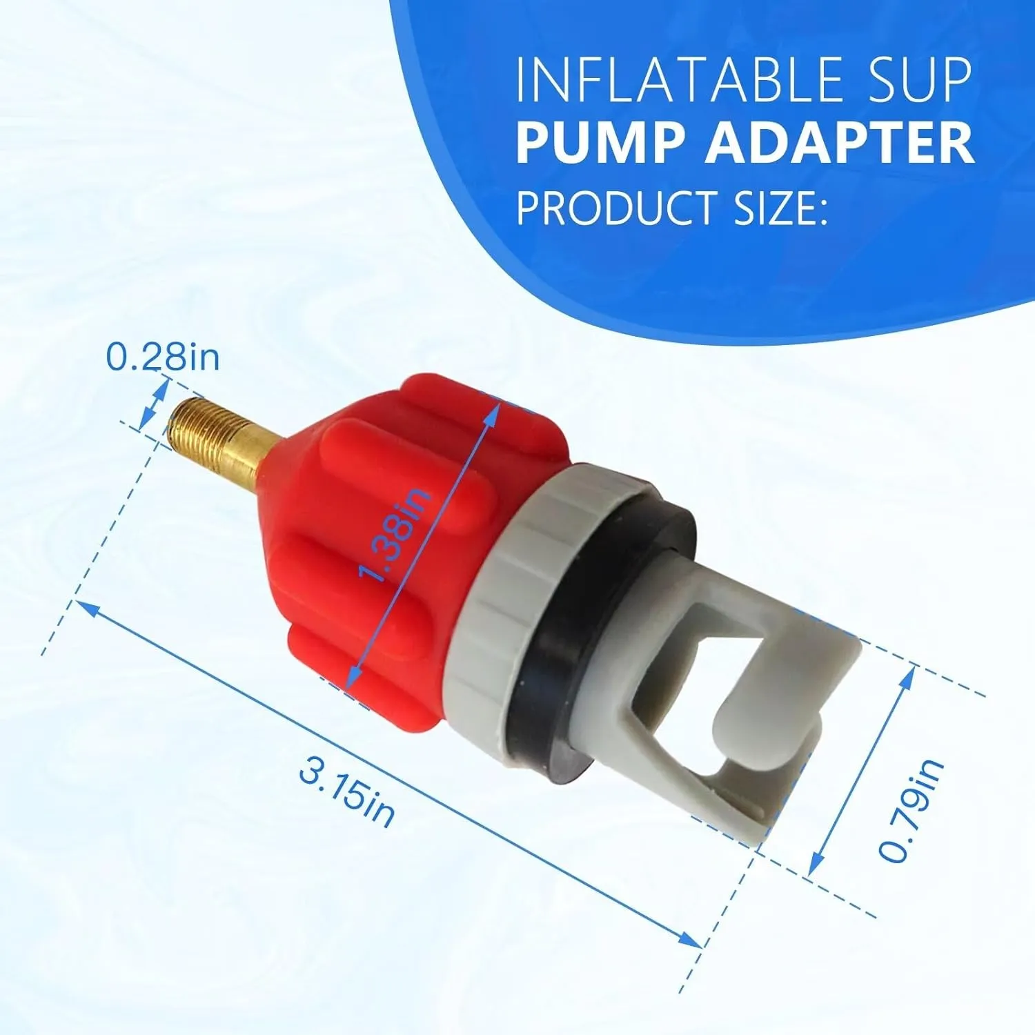 New Version 2x Inflatable Stand Up Paddleboard (SUP) Pump Adapter -Universal Standard Schrader Adapter Pumping Head Connector Converter for Inflating Boat, Kayak, Surfboard, Bed, Orange