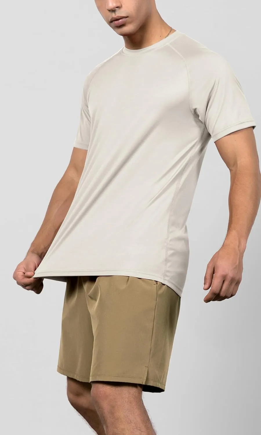 ODODOS Men's Quick Dry Short Sleeve Shirts UPF 50  Sun Protection SPF Athletic Tops Workout T-Shirts
