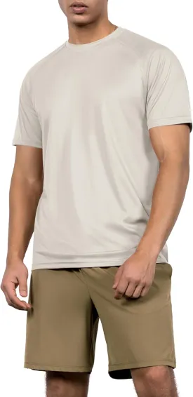 ODODOS Men's Quick Dry Short Sleeve Shirts UPF 50  Sun Protection SPF Athletic Tops Workout T-Shirts