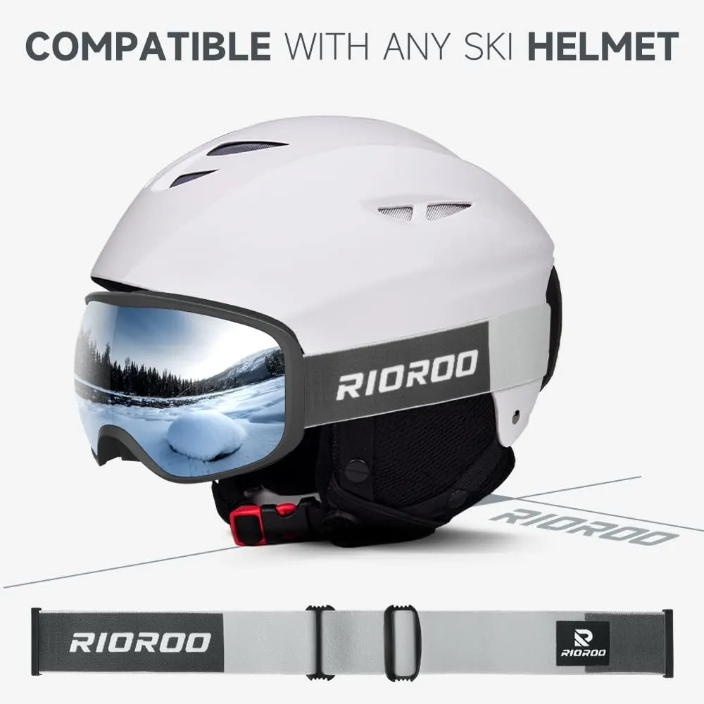 Ski Goggles Snowboard Goggles for Men Women Adults Youth,Over Glasses OTG/100% UV Protection/Anti-fog/Wide Vision