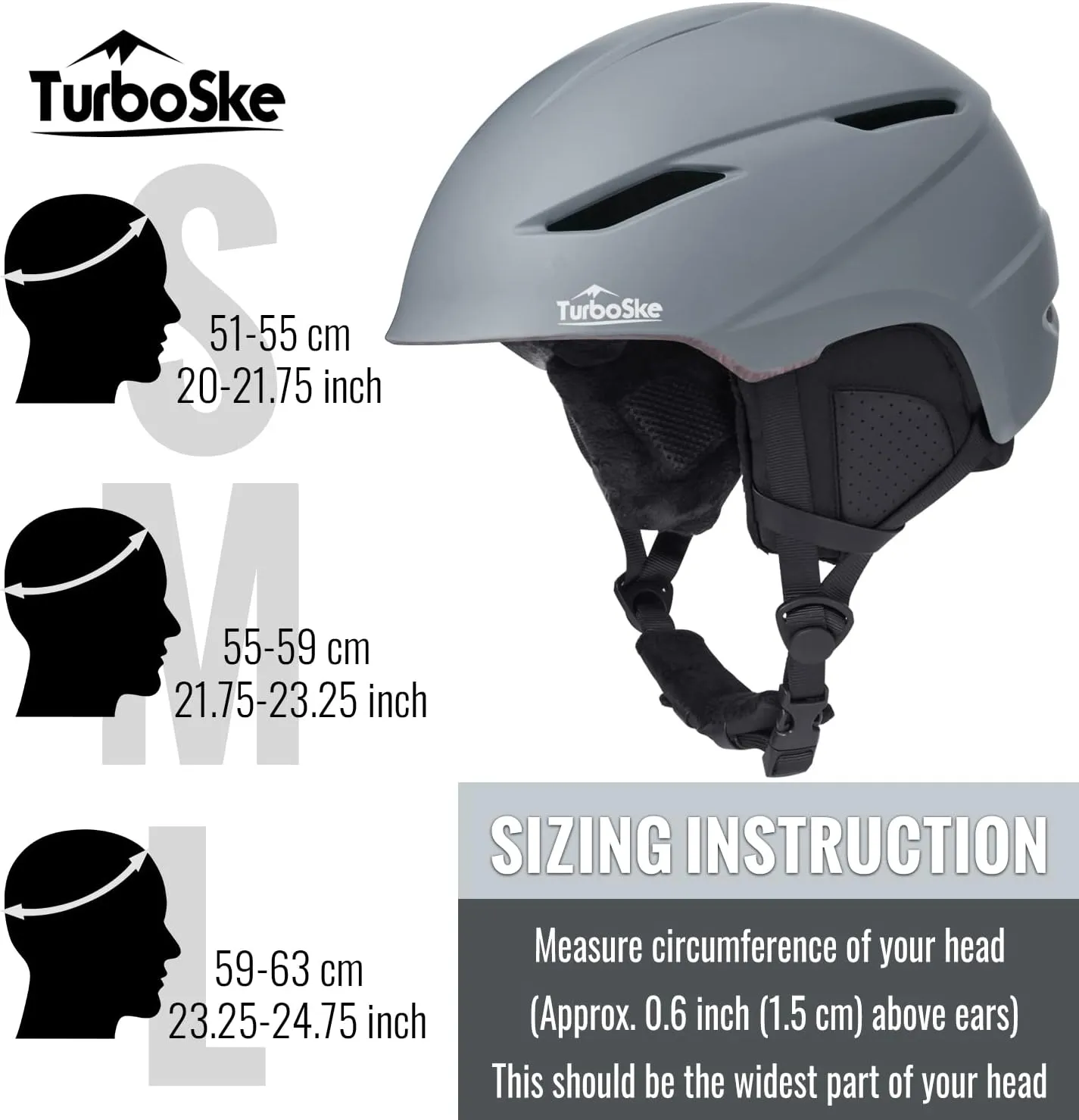Ski Helmet - Audio Compatible and Lightweight, ASTM Standard for Men, Women and Youth