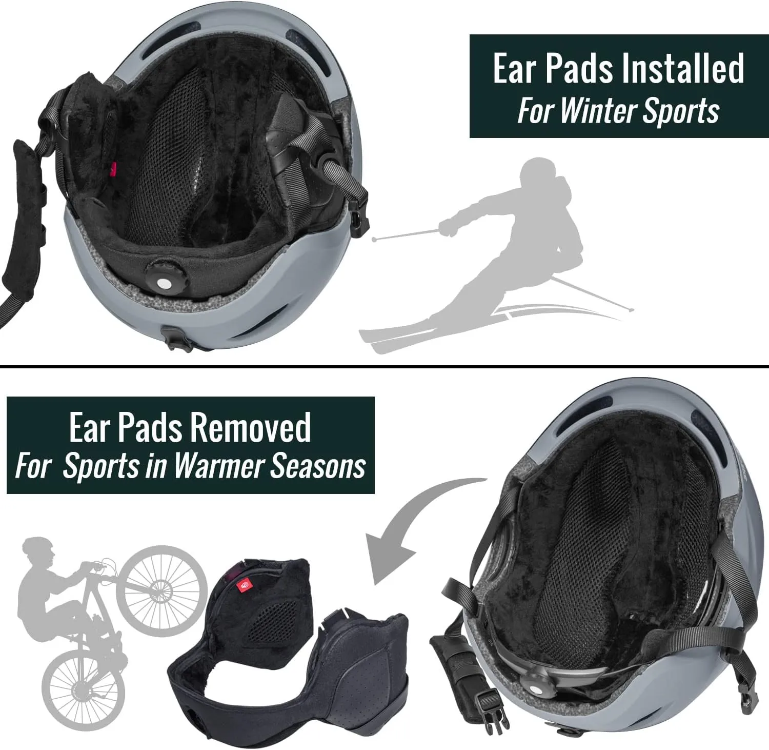 Ski Helmet - Audio Compatible and Lightweight, ASTM Standard for Men, Women and Youth