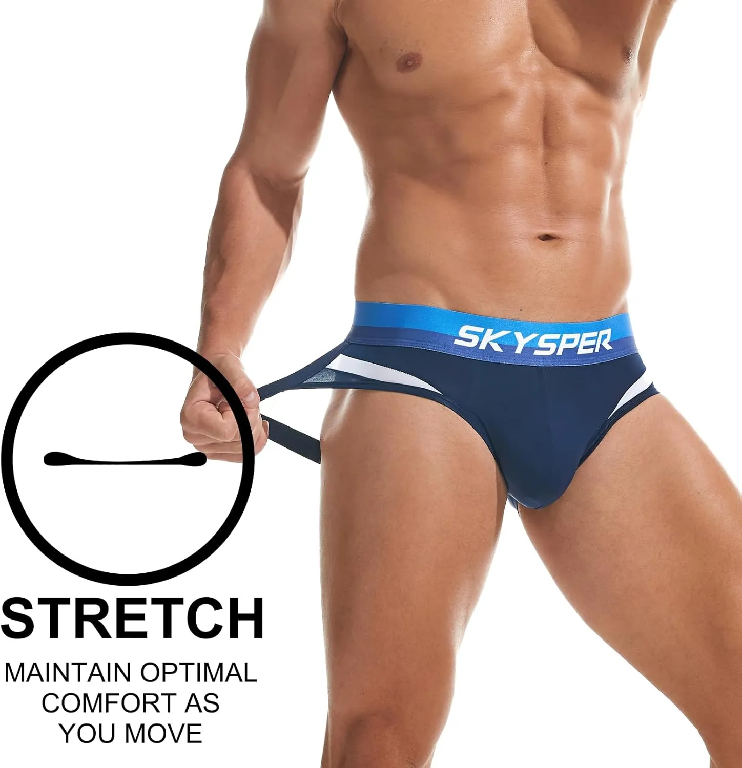 SKYSPER Jockstrap Athletic Supporters for Men Jock Strap Male Underwear Men's Thong Jockstrap Underwear