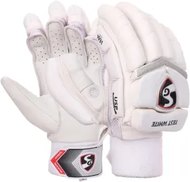 Test White Cricket Batting Gloves Mens Size (Right)