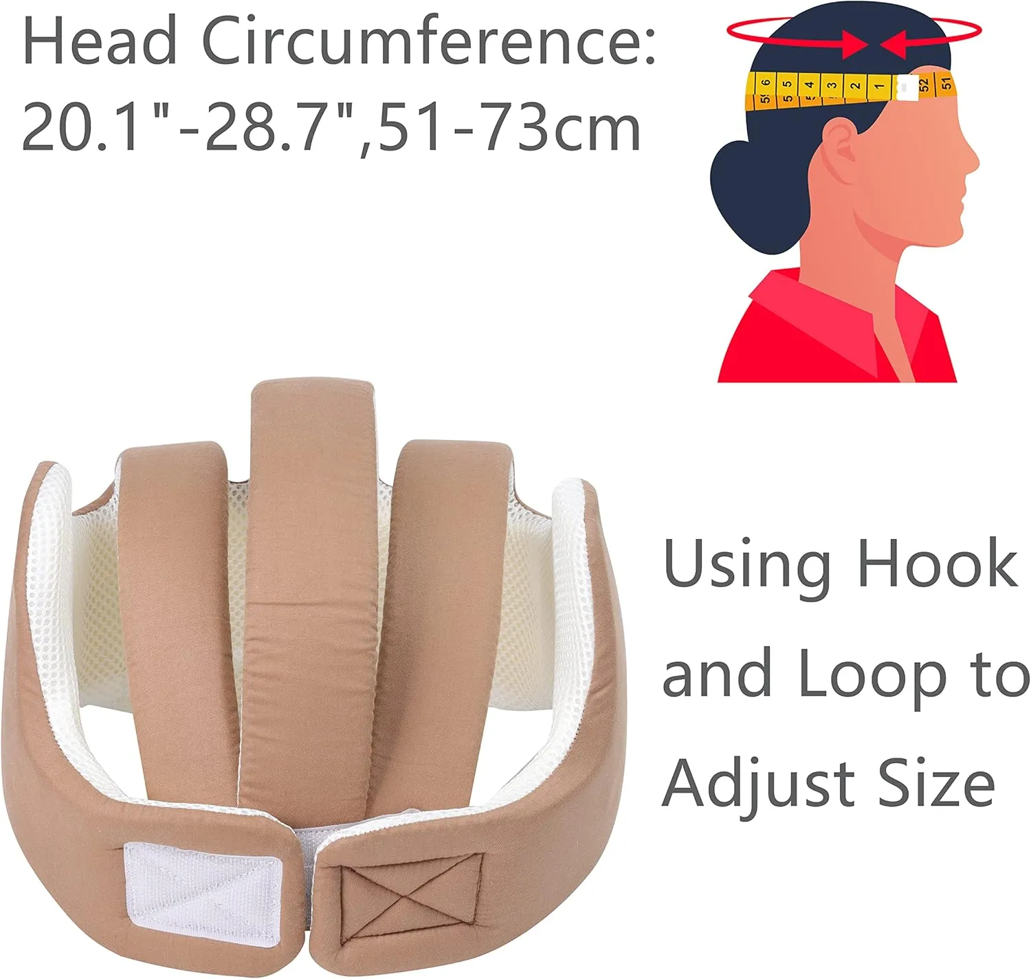 Thick Protection Helmet for Elderly Youth Adults,Head Protection for Elderly Falls,Soft Helmet for Epilepsy Seizures Prevent Head Injuries,Safety Bump Cap,for Home Gardening