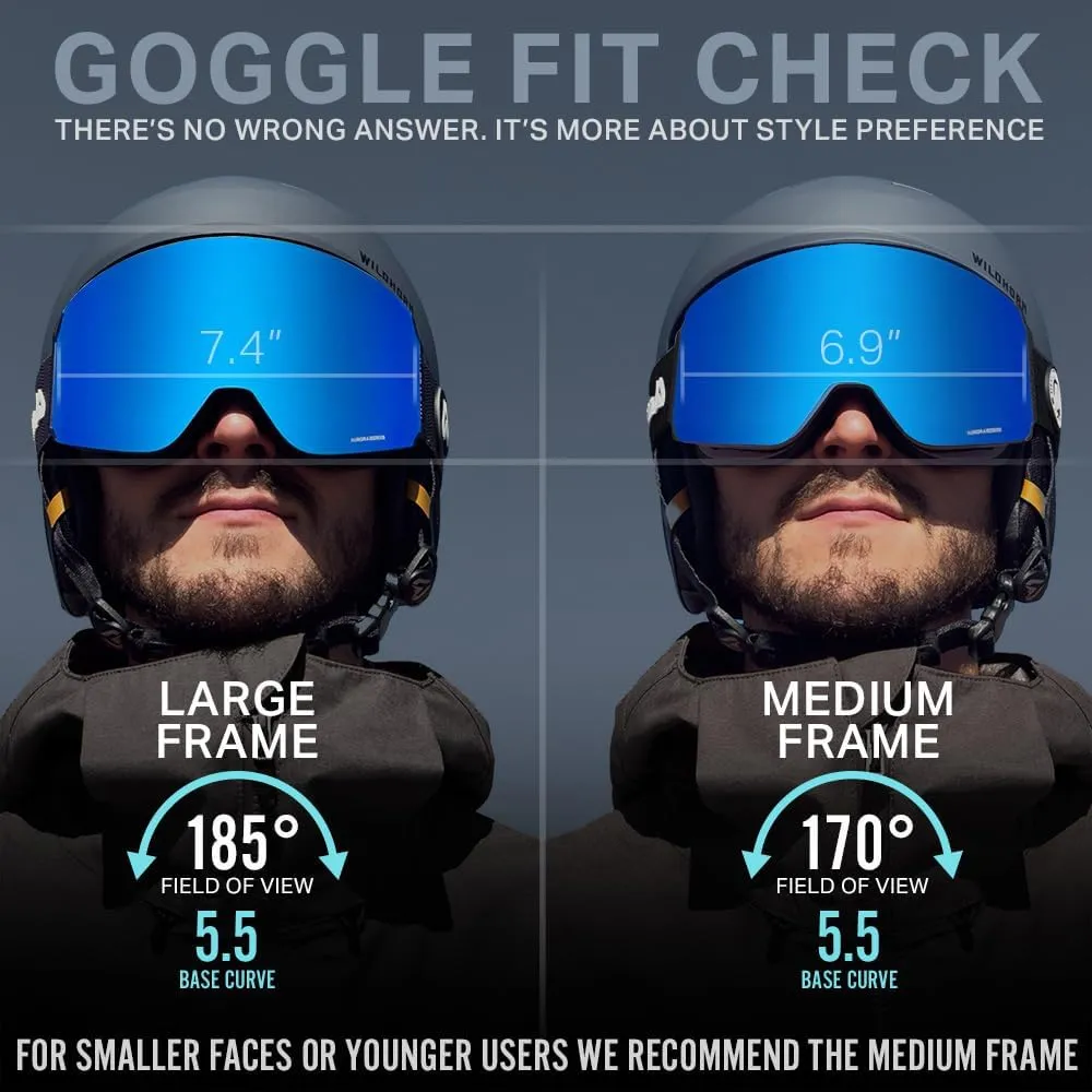 Wildhorn Roca Ski Goggles Men Women Anti-Fog/Scratch 100% UV-Magnetic Lens-Snowboard Snow Goggles Men Women Adult