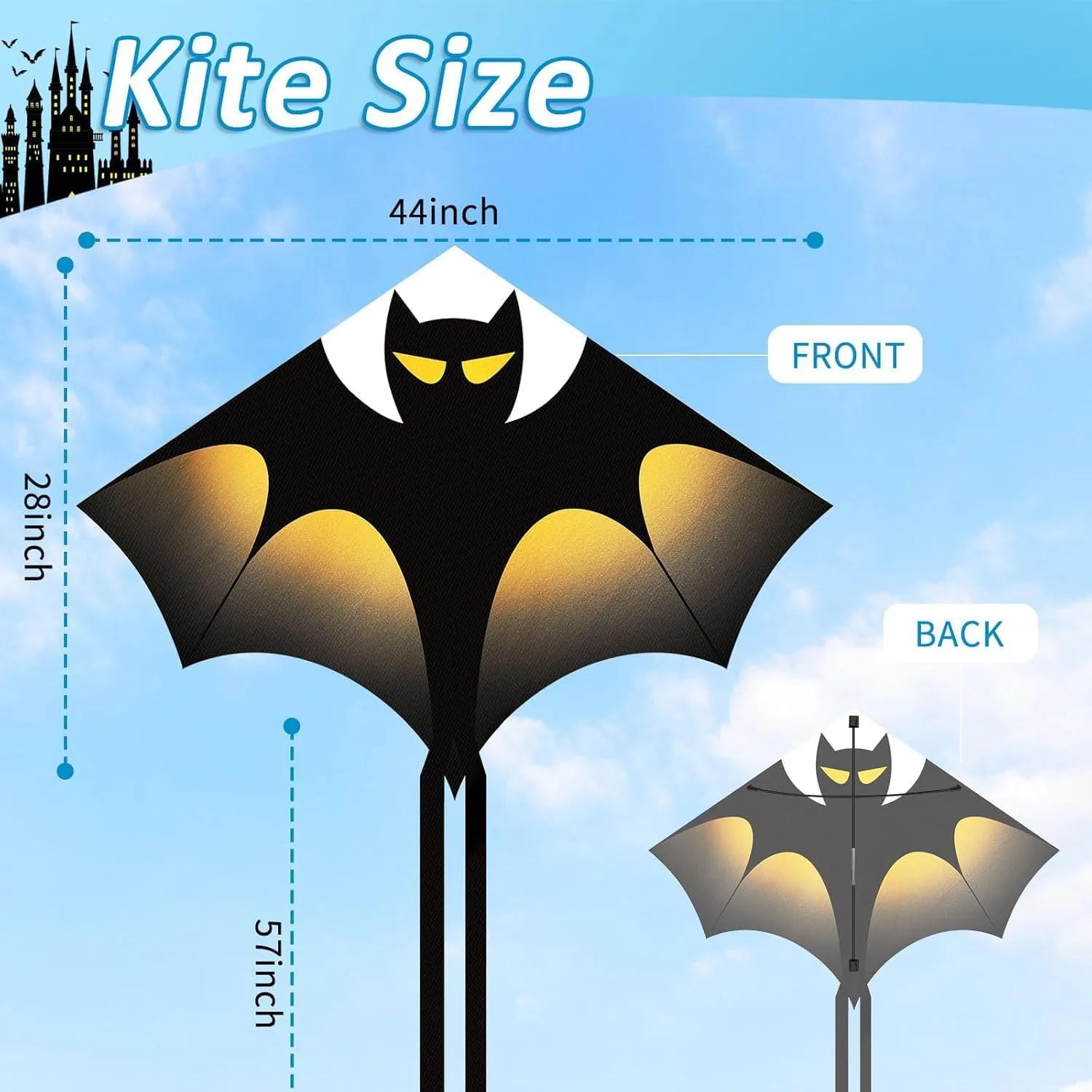 YongnKids Kite for Kids Age 4-8 8-12, Large Kites for Boys Adults Easy to Fly & Assemble, with 328ft String,Perfect for Beach Trip Park Family Activities Outdoor Games
